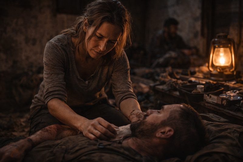Survivors helping one another